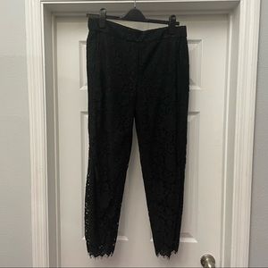 J. Crew Black Lace Crop Pants